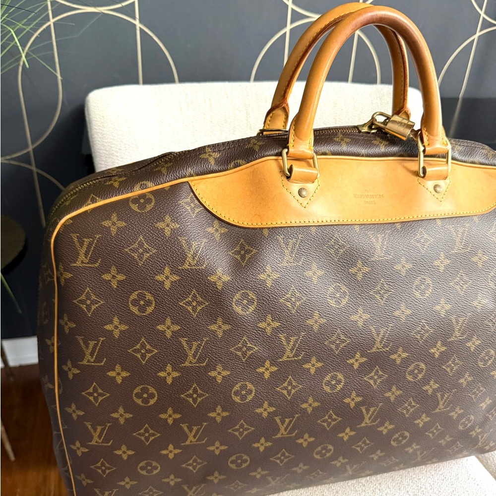Authentic Louis Vuitton Alizé travel bag M41393 brown monogram LV canvas unisex - Picture 4 of 16